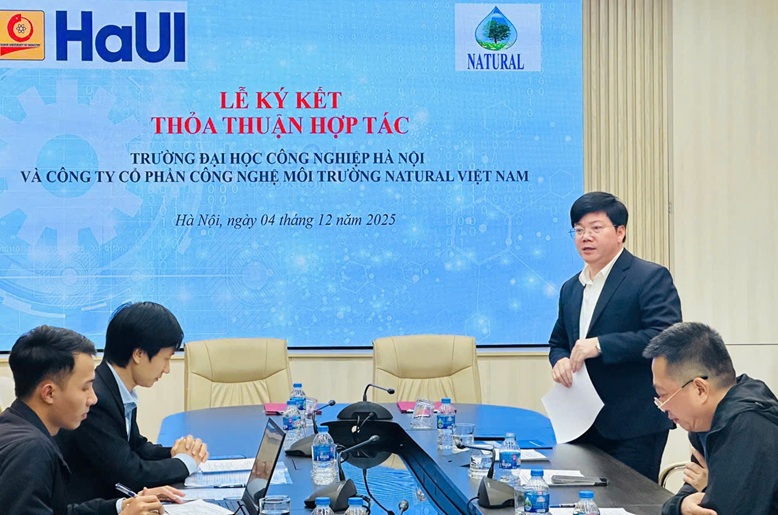 Trường Đại học Công nghiệp Hà Nội (Viện Công nghệ - HaUI) tiếp tục mở rộng mạng lưới đối tác chiến lược, ký kết MOU với Công ty Cổ phân Công nghệ Môi trường NATURAL Việt Nam, triển khai các giải pháp Công nghệ Môi trường.