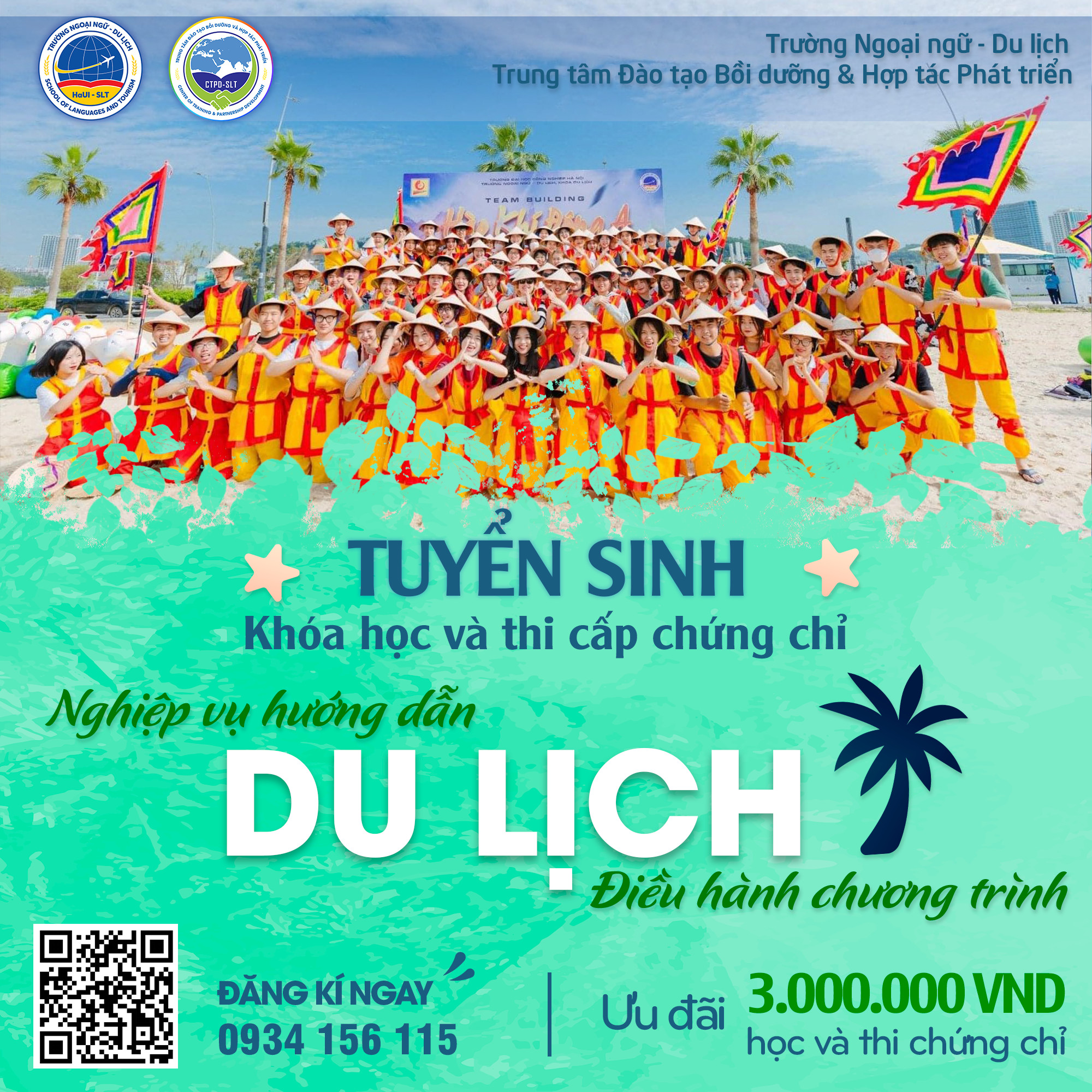 Thông báo tuyển sinh khóa học hướng dẫn du lịch và điều hành chương trình du lịch