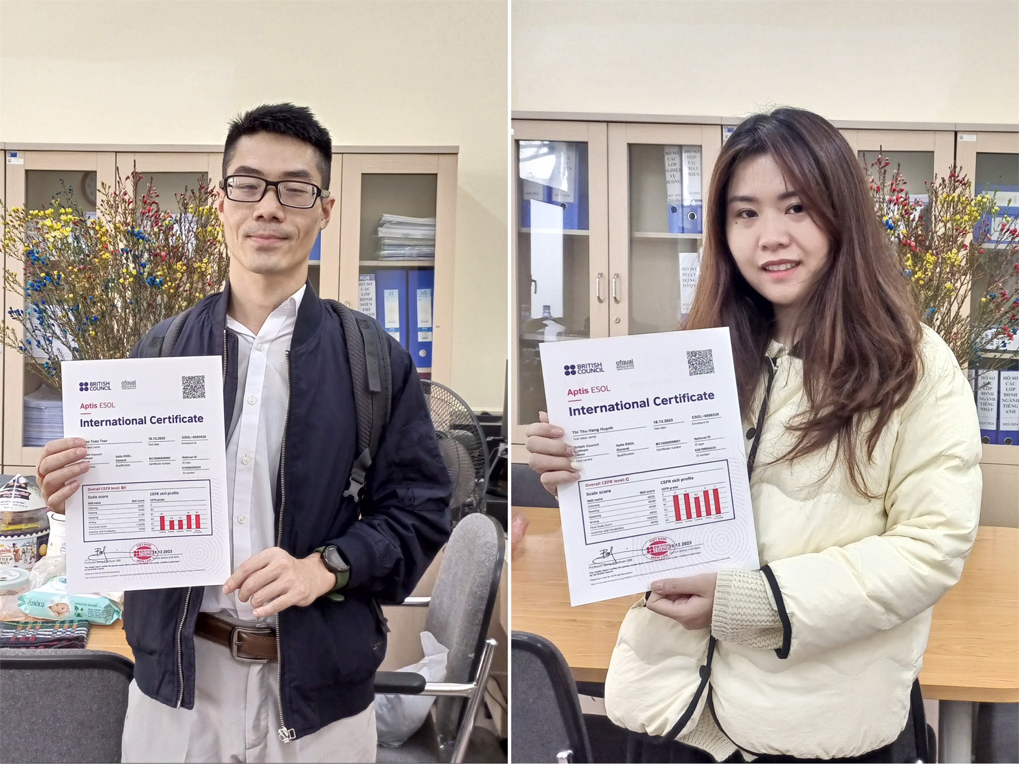 Trường Ngoại ngữ - Du lịch, Trường Đại học Công nghiệp Hà Nội trao chứng chỉ các khóa bồi dưỡng và luyện thi chứng chỉ tiếng Anh Aptis ESOL năm 2023