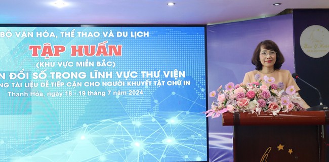 Cán bộ Thư viện Đại học Công nghiệp Hà Nội tham dự lớp Tập huấn Chuyển đổi số trong lĩnh vực thư viện - Chủ đề “Chuyển dạng tài liệu dễ tiếp cận cho người khuyết tật chữ in”.