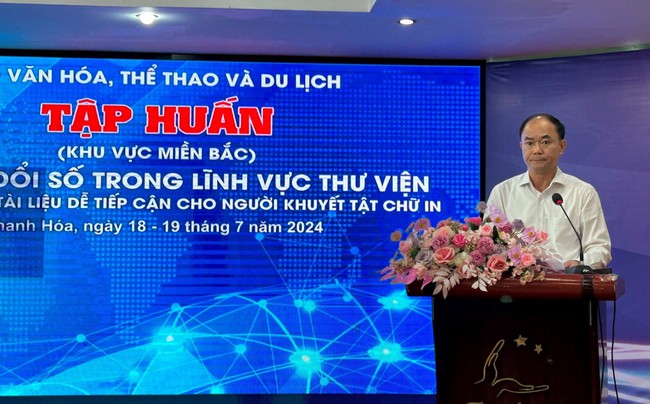 Cán bộ Thư viện Đại học Công nghiệp Hà Nội tham dự lớp Tập huấn Chuyển đổi số trong lĩnh vực thư viện - Chủ đề “Chuyển dạng tài liệu dễ tiếp cận cho người khuyết tật chữ in”.
